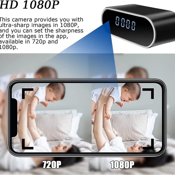 Hidden Security Camera Clock with Night Vision Motion Detection - Picture 8 of 12